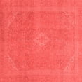 thumbnail image 1 of Ahgly Company Machine Washable Indoor Square Abstract Red Modern Area Rugs, 4' Square, 1 of 4