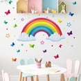 thumbnail image 3 of Pegatina de pared de arcoíris, mariposa colorida, conejo, elefante, Animal, nube de arcoíris, pegatina DIY para dormitorio de niños, habitación de bebé, invitados, 3 of 5