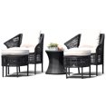 thumbnail image 4 of Gymax 5 PCS Patio Rattan Furniture Set Seats Chair Table With Ottoman Beige, 4 of 7