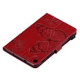 thumbnail image 5 of Case for Galaxy Tab A 7.0" 2016 SM-T280 T285, Ultra Slim Lightweight Fit Folio Flip PU Leather Butterfly Embossed Stand Cover Shockproof Protection Soft TPU Back Wallet Cover, Red, 5 of 6