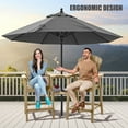 thumbnail image 6 of Tall Adirondack Chairs Set of 2，Outdoor Adirondack Barstools with Double Connecting Tray Patio Stools Weather Resistant for Outdoor Deck Lawn Pool Backyard, Brown, 6 of 7
