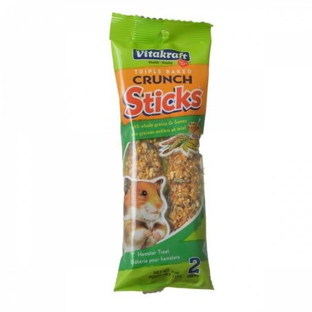 Hamster Honey Sticks - Vitakraft Crunch Sticks Hamster Treat - Whole Grains & Honey 2 Pack - (4 oz) - Pack of 3