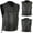 Black Faux Leather Outwear Jackets for Men _ A, variant on Trendy Men's Black Genuine Leather Vest Cowboy Biker Sleeveless Waistcoat Outerwear with Concealed Snap Black 8