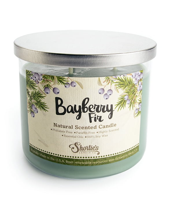 Bayberry Fir All Natural 3 Wick Candle - Made with Responsibly Sourced Soy and Essential Fragrance Oils - Phthalate & Paraffin Free, Vegan, Non-Toxic