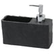 thumbnail image 2 of Organizador de dispensador de jabón compacto y resistente con compartimento de almacenamiento, fácil de usar, regalos Negro, 2 of 9