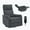 Grey, variant on Segmart 360° Swivel & Rocker Recliner Chair with Massage & Lumbar Heat- Manual Recliner, Fabric Lounge Chair for Living Room