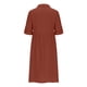 thumbnail image 4 of Puntoco Vestido De Algodón Y Lino De Color Sólido Con Botones Y Cuello Redondo De Manga Corta Para Mujer A La Moda Burdeos M,Regalos Para Mujer Joven, 4 of 6