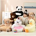 thumbnail image 2 of Funda de sofá de dibujos animados para niños, asiento de felpa, cómoda, Animal, oso Panda, silla portátil para bebé, regalo para niños sin Interior, 2 of 5