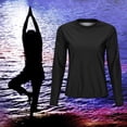 thumbnail image 3 of Long Sleeve Women Suits, , , Training Clothes , Shapewear for Sport Gym Exercise , Black, XL, 3 of 4