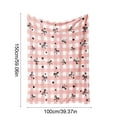 thumbnail image 3 of Beautynvta Valentine's Day Blanket, Pink Bowknot Plaid Printed Throw Blanket, Soft Plush Flannel Blanket Office Nap Blanket for Sofa Couch Bedroom, 59x39.4 Inch, 3 of 6
