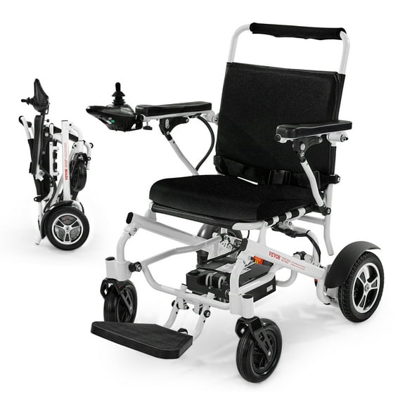 VEVOR Electric Wheelchair for Adults, 300lbs Capacity, Foldable & Lightweight Motorized Wheelchair, 13-Mile Long Travel Range, All-Terrain Powered Chair, Portable 21 inch Seat for Seniors & Disabled