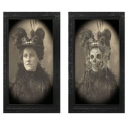 Wirziis Halloween Lenticular 3D Changing Face Moving Picture Frame Theme Party Home Decor Horror Haunted Spooky Decorations for Halloween Theme Party Home Decor