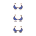 thumbnail image 1 of Pendientes retro de verano Sonducket en forma de luna Azul oscuro 1 par, 1 of 6