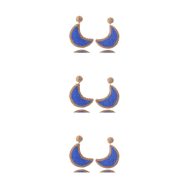 Pendientes retro de verano Sonducket en forma de luna Azul oscuro 1 par