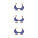 thumbnail image 1 of Pendientes retro de verano Sonducket en forma de luna Azul oscuro 1 par, 1 of 6