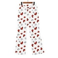 thumbnail image 6 of Womens Pants Dressy Casual, Comdrip Ladies' Small Fresh Casual Wide Leg Pants with Pockets Women Work Pants Watermelon Red XL, 6 of 8