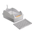 thumbnail image 3 of Caja de arena abierta, bandeja de arena para mascotas, suministros para mascotas, bandeja de arena para gatos, bandeja de arena para gatos pequeños y Gris claro con tapete, 3 of 8