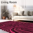 thumbnail image 2 of ODIKA 2'x3' Machine Washable Non-Slip Area Rug, Elegant Swirl Contemporary Accent Decorative Artistic High Traffic Rug, Pink, 579914, 2 of 7