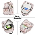 thumbnail image 5 of Quilted Backpack Fashion Backpack 10.23*5.11*12.59 Inch Women's Fashion Backpack Picnic Shopping Travel Out Sports backpack Pretty Pink Butterfly Seamless, 5 of 7