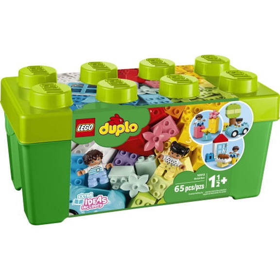 LEGO DUPLO Classic Brick Box Building Set with Storage 10913, Toy Car, Number Bricks and More, Learning Toys for Toddlers, Boys & Girls 18 Months Old