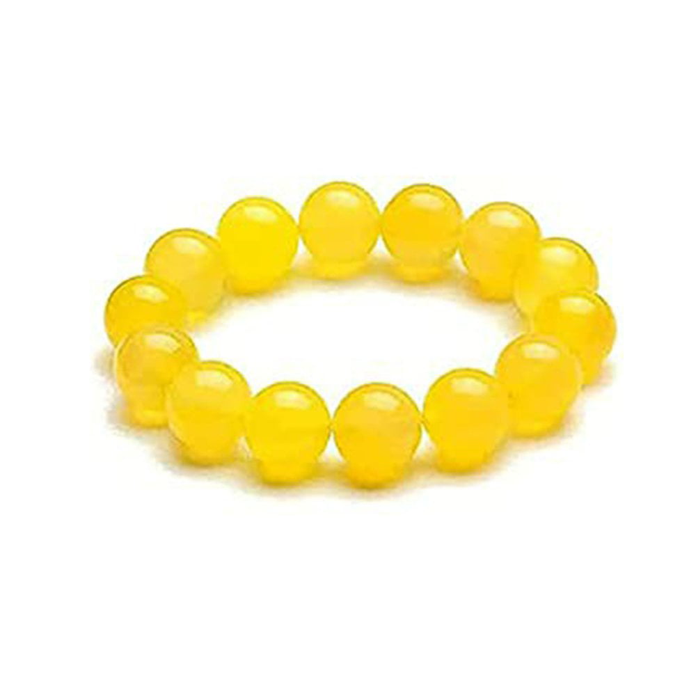 Energy and Endurance Made in USA 10mm High Quality Genuine Yellow Gemstone Beaded Adjustable Stretch Bracelet for Men Forziani Natural Yellow Jade Beads Mens Bracelet Gift Box Included