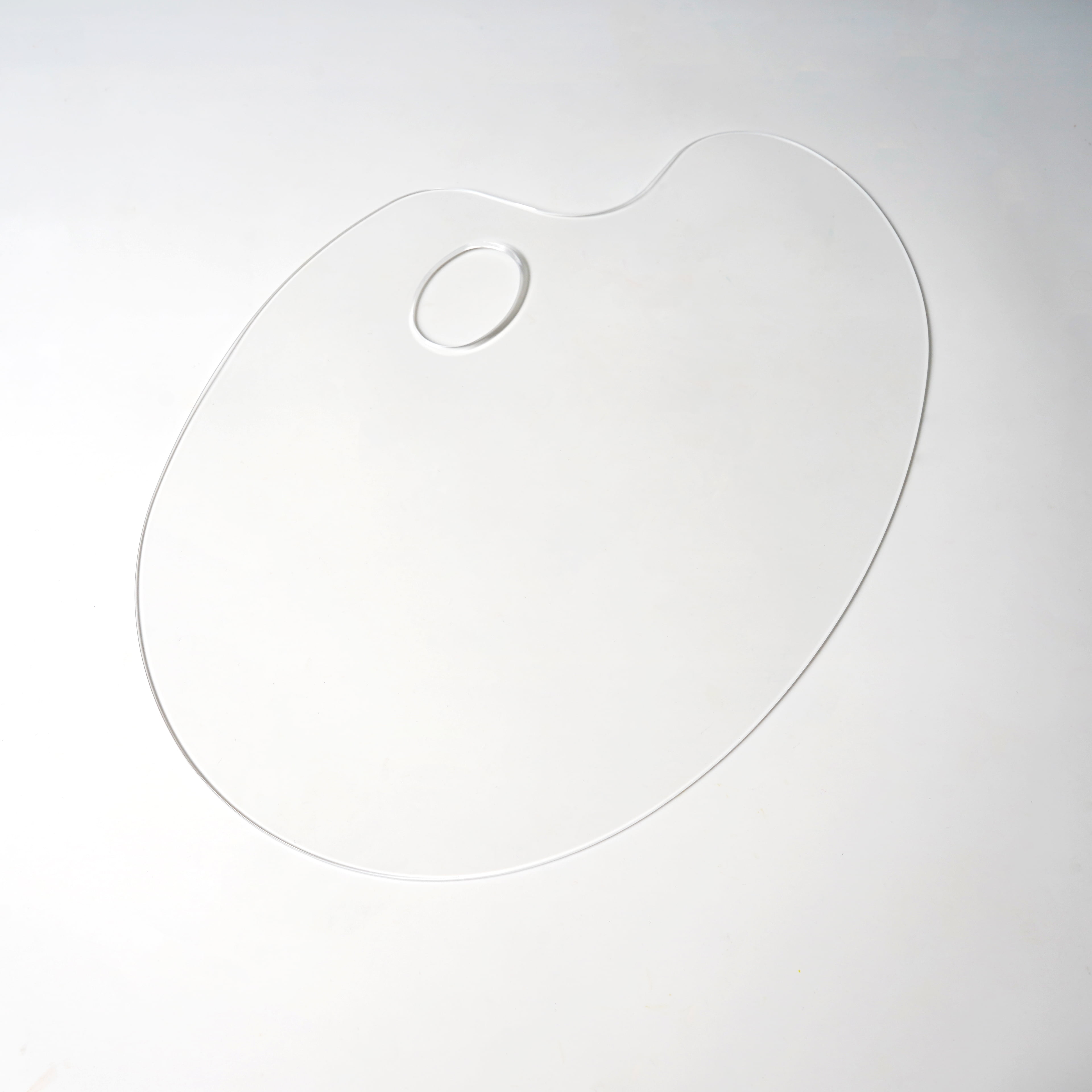 Artist's Loft Transparent Oval Palette - Acrylic Palettes with Thumb Hole, Easy-to-Clean, Durable Surface - Ideal for Acrylic, Oil, and Watercolor Painting, 12 Pack