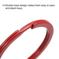 thumbnail image 4 of Unique Bargains 2.1x30mm Split Keychain Rings, Flat Key Holder for Organization Red 30Pack, 4 of 5