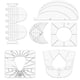 thumbnail image 1 of Reglas de acolchado acrílico DIY plantilla de patchwork calibres máquina de coser kits de tablero de acolchado de tela accesorios 6 piezas Inevent HA008795-00, 1 of 7