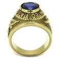 thumbnail image 4 of ETERNAL SPARKLES Men's USA Air Force Military Patriotic Ring Blue Stone - Gold, 4 of 8