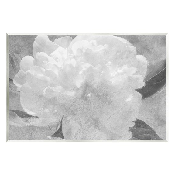 White Flower Blossom Monochrome Botanical & Floral Graphic Art Unframed Art Print Wall Art
