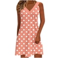 thumbnail image 2 of Women's Casual V-Neck Pleated Long Sleeve Elastic Waist Dress for Everyday Wear, 2 of 6