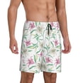 thumbnail image 2 of Wukai Lilies Flowers Men’s Short Pajama Pants With Pockets Soft Sleep Pj Shorts for Men-XX-Large, 2 of 6