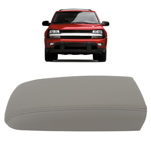 Center Console Armrest Lid Cover for Trailblazer and Envoy with Premium ABS PU Leather Material