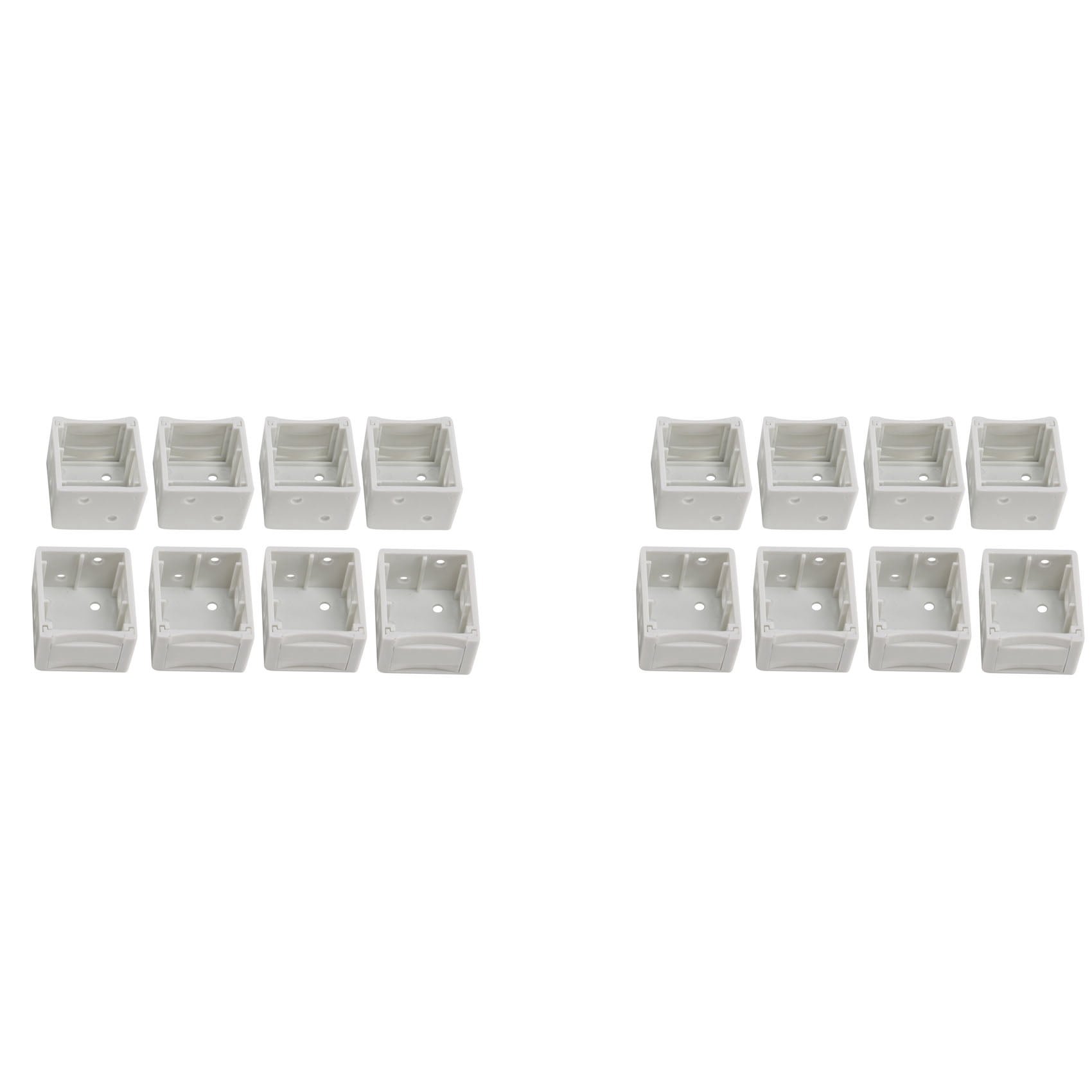 Lot De 12 Supports Pour Stores 1 Pouce - Profil Blanc - Montage Sur Boîte Ou Garde-corps