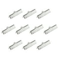 thumbnail image 1 of Unique Bargains 160Pack Ribbon Crimp Clamp Ends 25mm Cord End Clasp for DIY Craft Silver Tone, 1 of 7