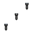 thumbnail image 1 of Sidaley de pantalla de dígitos de coche 3.1A Protección de sobrecorriente portátil Adaptador de carga USB dual para enchufe de encendedor Negro 3piezas, 1 of 6