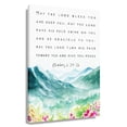 thumbnail image 1 of Bible Verse Canvas Wall Art Mountain Flower Posters Numbers 6 24-26 Prints Painting Pictures For Bedroom Framed 24×36 in, 1 of 5