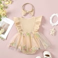 thumbnail image 3 of Okbabeha Baby Girl Summer Clothes Newborn Romper Tulle Tutu Dress Cute Toddler Birthday Dresses Infant Photoshoot Outfit, 3 of 7