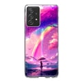 thumbnail image 1 of MUNDAZE Samsung Galaxy A52 Shockproof Clear Hybrid Protective Phone Case Kawaii Manga Pink Cherry Blossom Japanese Rainbow Girl Cover, 1 of 5