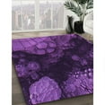 thumbnail image 3 of Ahgly Company Machine Washable Indoor Rectangle Transitional Jasmine Purple Area Rugs, 3' x 5', 3 of 7