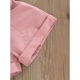 thumbnail image 6 of Mevireiy 3 Pcs Toddler Baby Girls Outfits Sleeveless Ribbed Knit Halter Tops Shorts Waist Bag, 6 of 7