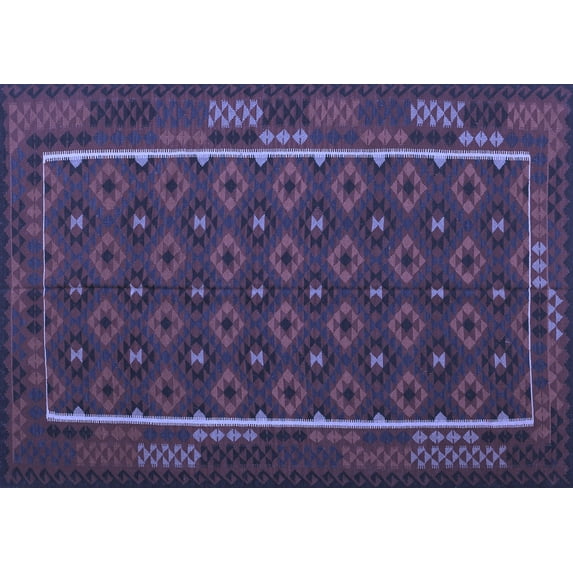 Ahgly Company Indoor Rectangle Oriental Blue Traditional Area Rugs, 4' x 6'