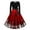 Red, variant on Lorytime A Line Fall Dresses for Women Christmas Snowflakes Crew Neck Elegant Dress Long Sleeve Party Dresses with Belt