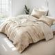 thumbnail image 2 of Comfort Spaces Juego de Edredones de Terciopelo Acogedores Tamaño Full/Queen, Juego de Cama de 3 Piezas de Lujo para Todas las Estaciones con Plumón Alternativo, Color Champán, 2 of 7