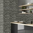 thumbnail image 4 of UMIGGEE 17.7" x 1003.9" Stone Brick Wallpaper 3D Grey Brick Wallpaper Peel and Stick Wallpaper Removable Wall Contact Paper Self-Adhesive Wallpaper Vintage Brick Wall Paper for Home Decor Christmas, 4 of 9
