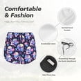 thumbnail image 4 of Rateoe cool flower Skull Printed 2 in 1 Women's Workout Shorts for Athletic Gym Running Shorts with Phone Pockets-X-Large, 4 of 7