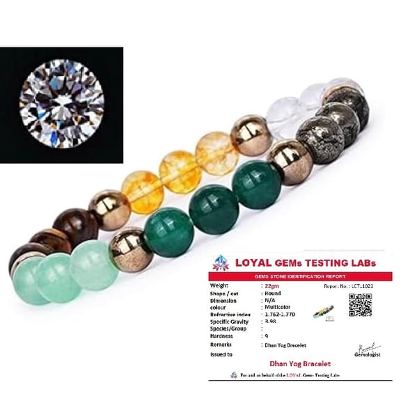 Dhan Yog Bracelet 8mm Beads Bracelet for men women gift