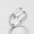 thumbnail image 1 of Bague de Mode pour Femmes Design Créatif - Bague d'Embrassage en Acier Inoxydable Tendance, 1 of 4