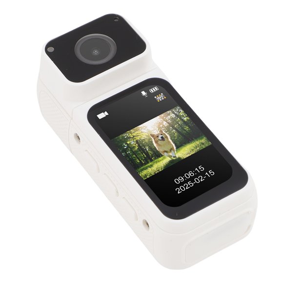 2.7K Wearable Camera with 180 Rotating Lens & Magnetic Mount,1.47" Screen Recorder for Travel, Work