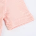 thumbnail image 4 of QEFJNO 3-9Y Toddler Girls 2-Piece Viscose Pajamas Set Rib Knit Tee and Shorts Kids Sleepwear Dinosaur Summer Pjs Set, 4 of 7